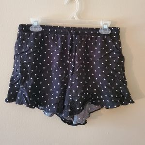 Polka dot drawstring shorts